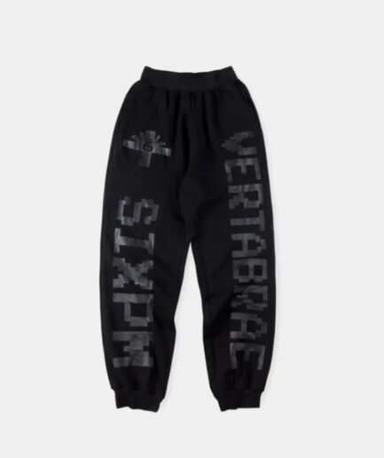 Vertabrae Double Logo Sweatpants Black