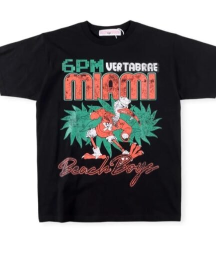 Vertabrae 6 PM Miami T-shirt Black