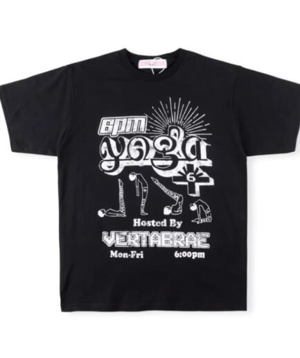 Vertabrae 6pm Yoga T-shirt Black