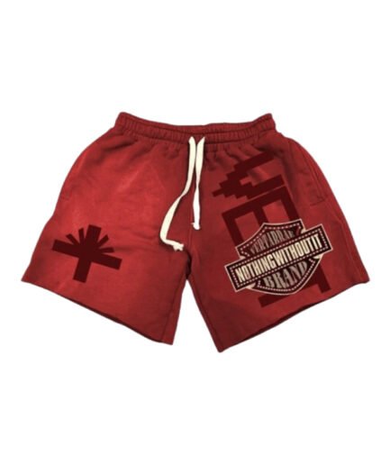 Vertabrae Red Double Emblem Shorts